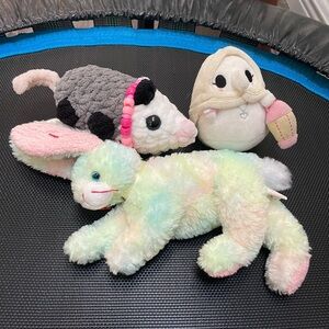 Plush Toy Set—Opossum, squishables plague doctor, ty beanie babies bunny rabbit